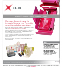 Capture d'écran du site de Kalix